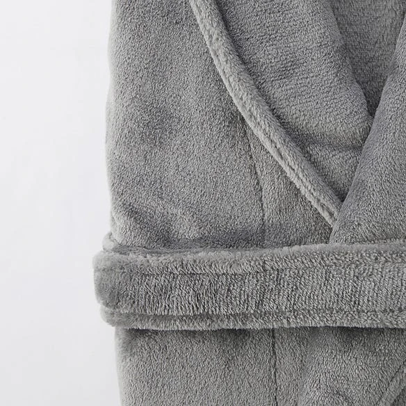 Plush Robe - Granite 4 Plush Robe - Granite - Image 2