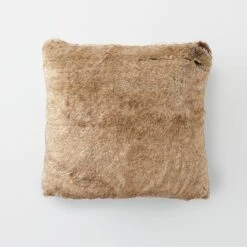 Arctic Faux Fur Cushion - Brown Fox -Koala Home Shop 12388121 P