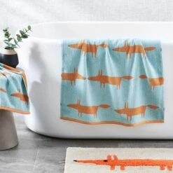 Mr Fox Towel - Light Blue 8 Mr Fox Towel - Light Blue -Koala Home Shop 17990304 V06 2