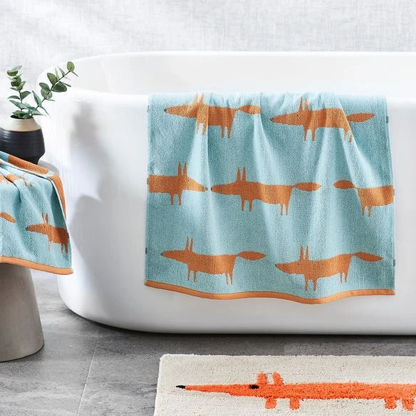 Mr Fox Towel - Light Blue 5 Mr Fox Towel - Light Blue - Image 3