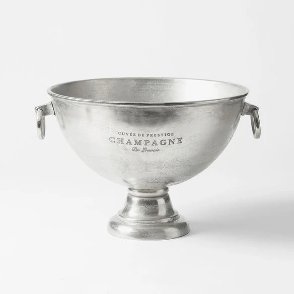 Round Champagne Bucket - Pewter 3 Round Champagne Bucket - Pewter