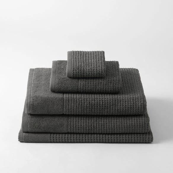 Wythe Waffle Towel - Charcoal 5 Wythe Waffle Towel - Charcoal - Image 3