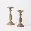 Wood Base Candle Sticks 1 Wood Base Candle Sticks -Koala Home Shop 19261601 V01 2