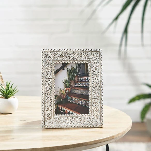Paisley 4x6 Frame - White Wash 3 Paisley 4x6 Frame - White Wash