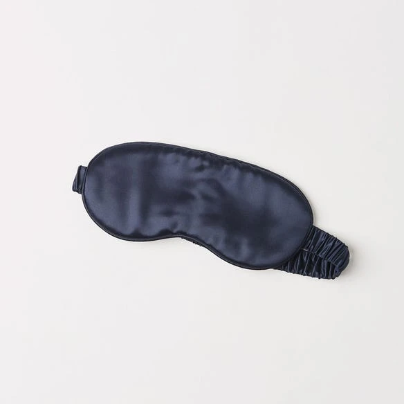 Silk Eye Mask - Navy 3 Silk Eye Mask - Navy
