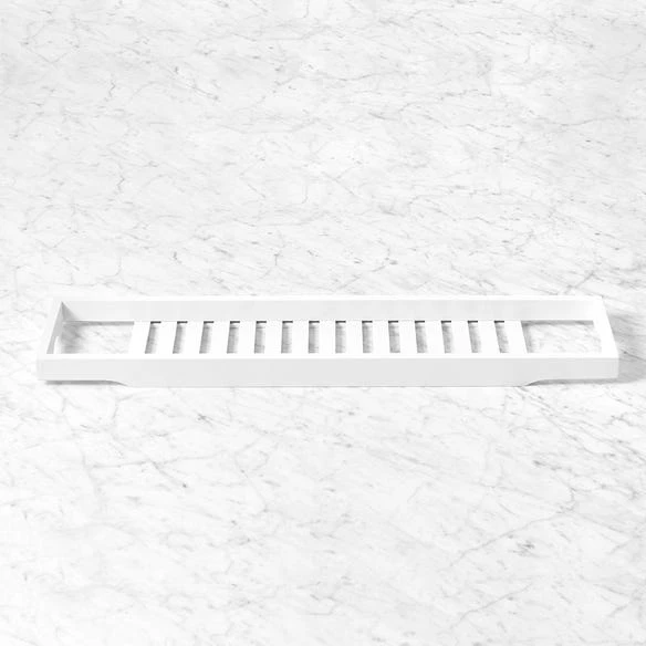 Bamboo Bath Caddy - White 4 Bamboo Bath Caddy - White - Image 2