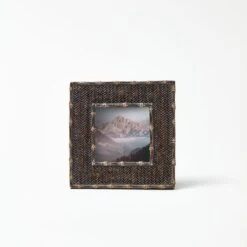 Bamboo Rattan 4x4 Frame - Black