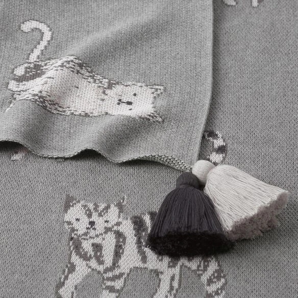 Misty Cats Knit Throw 3 Misty Cats Knit Throw