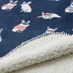 Frenchies Sherpa Throw 5 Frenchies Sherpa Throw -Koala Home Shop 21416301 P 1