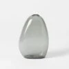Pebble Stone Shaped Glass Vase - Charcoal