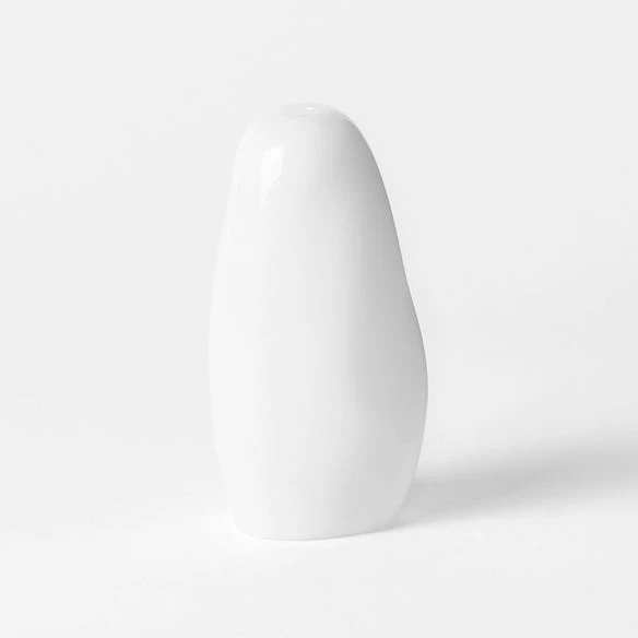 Pebble Stone Shaped Glass Vase - White 5 Pebble Stone Shaped Glass Vase - White - Image 3