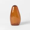 Pebble Stone Shaped Glass Vase - Amber -Koala Home Shop 21440302 V01