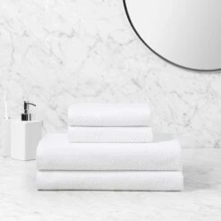 Neith Bale Towel Set - White 5 Neith Bale Towel Set - White -Koala Home Shop 21667901 P 1