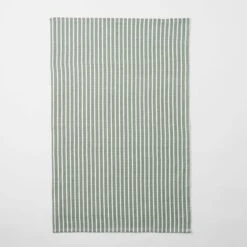 Yarn Dye Stripe Tea Towel Set Of 3 - Khaki 8 Yarn Dye Stripe Tea Towel Set Of 3 - Khaki -Koala Home Shop 21675001 V01