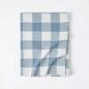 Gingham Kids Throw - Smoke Blue/Ivory 2 Gingham Kids Throw - Smoke Blue/Ivory -Koala Home Shop 21676901 P