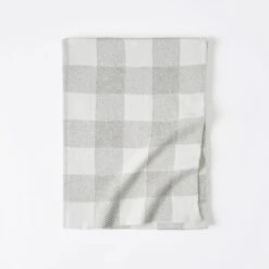Gingham Kids Throw - Grey /Ivory 7 Gingham Kids Throw - Grey /Ivory -Koala Home Shop 21676902 P