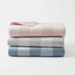 Gingham Kids Throw - Grey /Ivory 6 Gingham Kids Throw - Grey /Ivory -Koala Home Shop 21676903 V01 1
