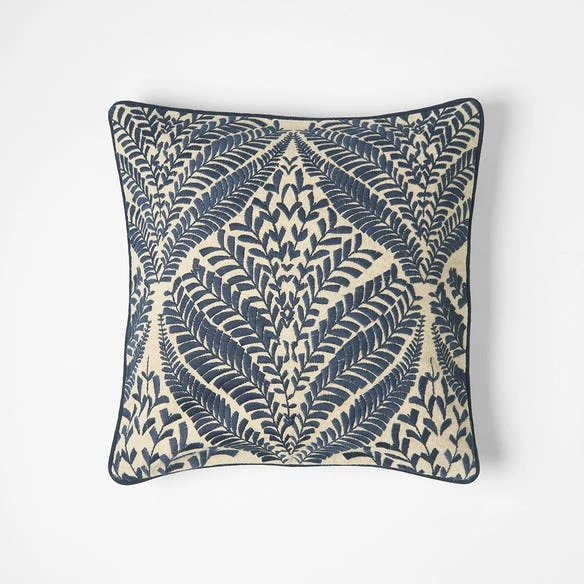 Sandford Embroidered Cushion - Ink 4 Sandford Embroidered Cushion - Ink - Image 2