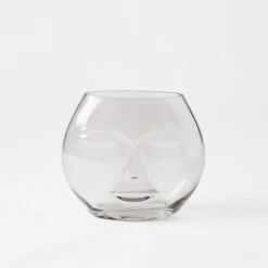 Maya Round Face Vase - Grey