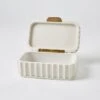 Thorton Ribbed Jewellery Box - White 1 Thorton Ribbed Jewellery Box - White -Koala Home Shop 21706101 V01