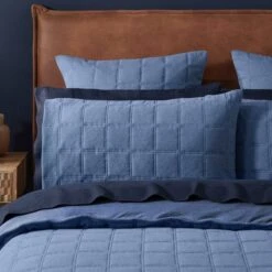 Madden Jersey Quilt Cover - Denim -Koala Home Shop 21929102 p 1