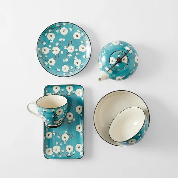 Cherry Blossom Dining - Teal 7 Cherry Blossom Dining - Teal - Image 5