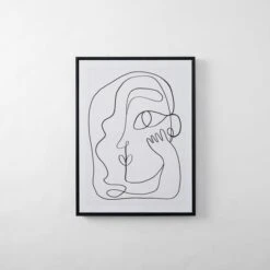 Lady Face Sketched Wall Art