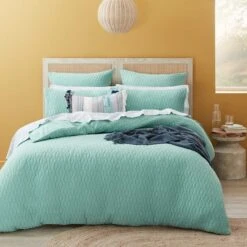 Callington Quilt Cover - Aqua