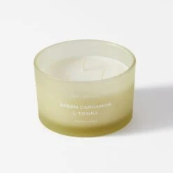 Bed And Bath 450g Frosted Glass Candle - Green Cardamom Tonk