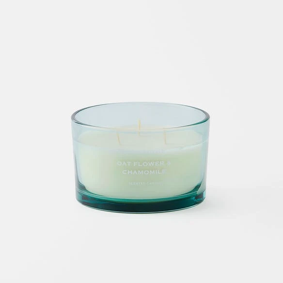 Fleur 450g Clear Glass Candle - Oat Flower And Chamomile 3 Fleur 450g Clear Glass Candle - Oat Flower And Chamomile