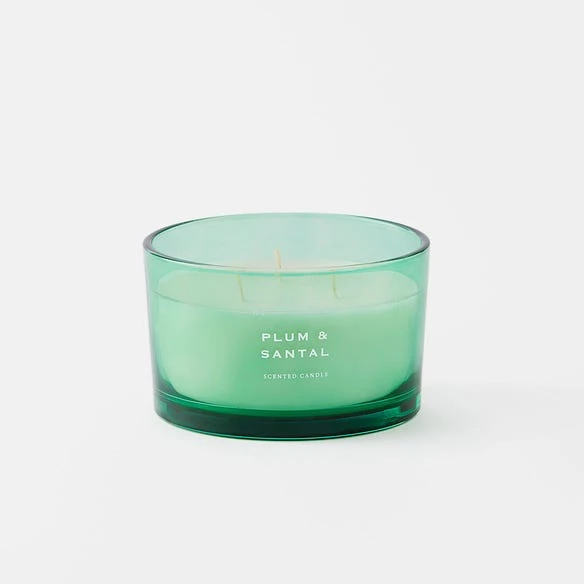 Fleur 450g Clear Glass Candle - Plum Santal 3 Fleur 450g Clear Glass Candle - Plum Santal