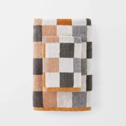 Marla Check Towel - Copper