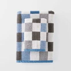 Marla Check Towel - Blue