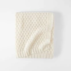Bobble Knit Throw - Cream