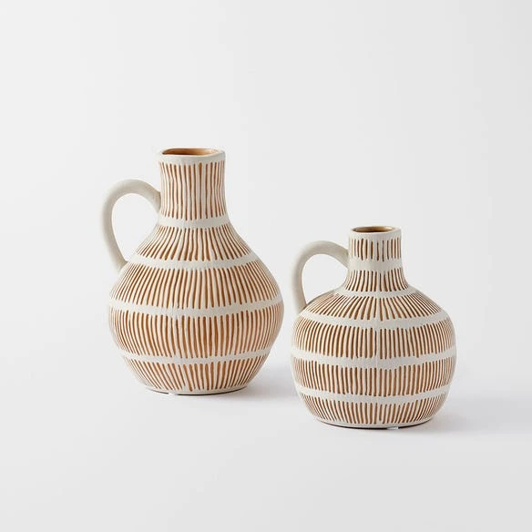 Freya Ceramic Vase Medium - White 4 Freya Ceramic Vase Medium - White - Image 2