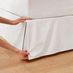 Perfects Pleated Valance - White 7 Perfects Pleated Valance - White -Koala Home Shop Core Valance LS Bedding Perfects Pleated Valance White Detail 2 5