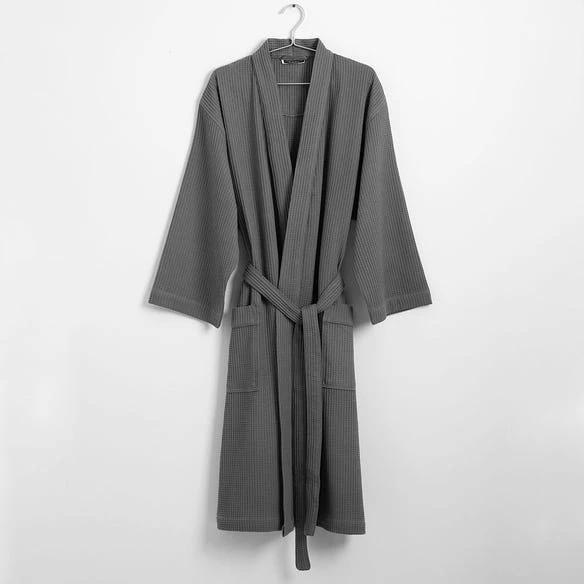 Bliss Waffle Robe - Charcoal 6 Bliss Waffle Robe - Charcoal - Image 4
