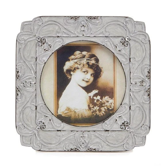 Enamel Frame Square - White 3 Enamel Frame Square - White