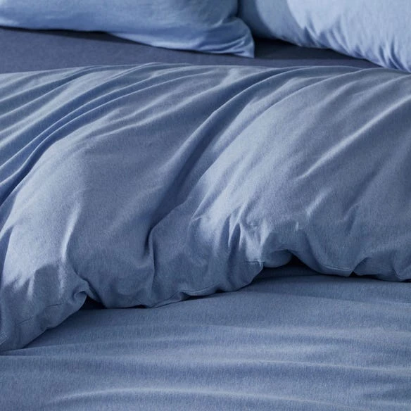 Jersey Quilt Cover - Blue 5 Jersey Quilt Cover - Blue - Image 3