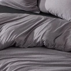 Jersey Quilt Cover - Grey -Koala Home Shop G JERSEY 010803 00550 V03