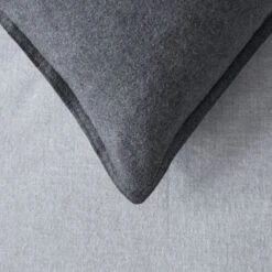 Lusso Brushed Cotton Quilt Cover - Charcoal Cool Grey
