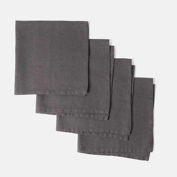 Milano Linen Napery - Charcoal 3 Milano Linen Napery - Charcoal