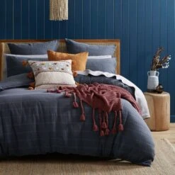 Ramsay Quilt Cover - Slate Blue -Koala Home Shop G RAMSAY 010803 00540 P