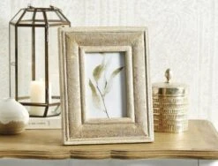 Shimmer Paisley Frame - Natural Gold