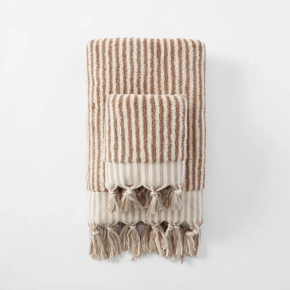 Ama Stripe Towel - Clay 3 Ama Stripe Towel - Clay