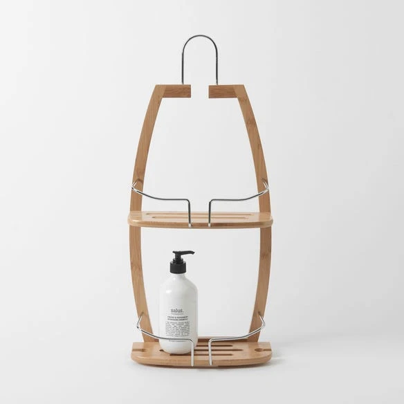Bamboo Hanging Shower Caddy 3 Bamboo Hanging Shower Caddy
