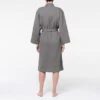 Bliss Waffle Robe - Charcoal -Koala Home Shop M F Bliss Waffle Bathrobe Charcoal 17421102 Back 1
