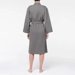 Bliss Waffle Robe - Charcoal