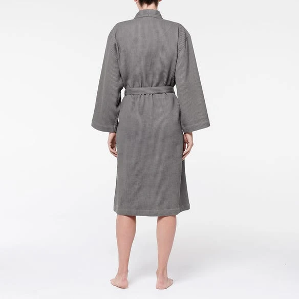 Bliss Waffle Robe - Charcoal 3 Bliss Waffle Robe - Charcoal