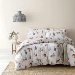 Cheshire Cats Flannelette Quilt Cover Set